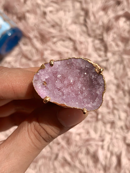 Statement Agate Crystal Ring