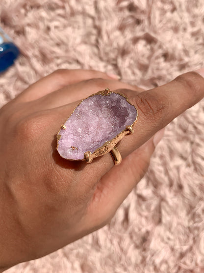 Statement Agate Crystal Ring