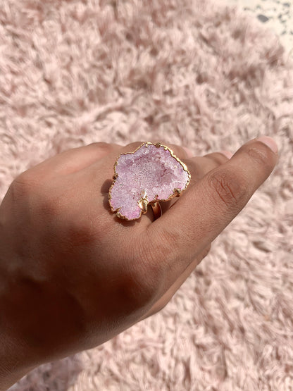 Statement Agate Crystal Ring