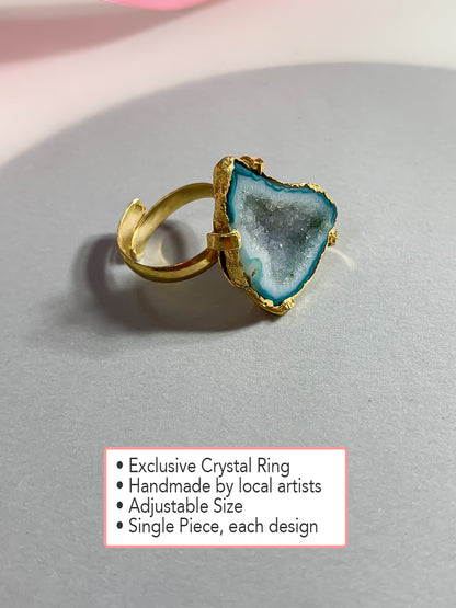 Statement Agate Crystal Ring