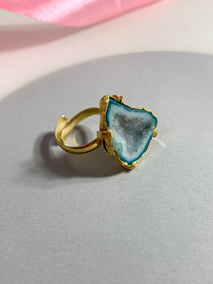 Statement Agate Crystal Ring