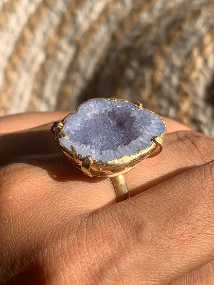 Agate Crystal Ring