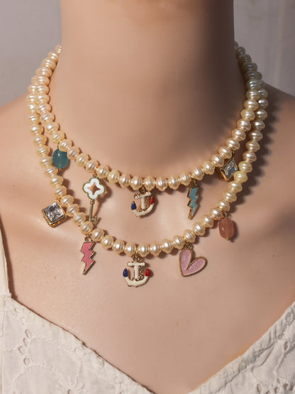 Charm Necklace | Pearl Necklace | Fashion Jewellery | Gift for her