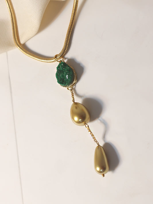 Emerald Necklace | Gold Necklace | Fashion Necklace | Gift for her