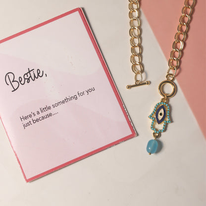 Gift for her | Best friend Gift | Evil Eye Necklace | Gold Plated Necklace