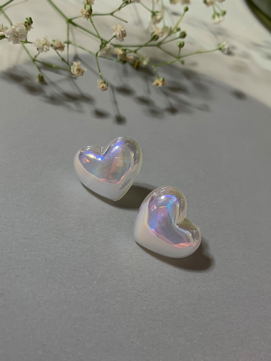 Pearl Heart Earstuds