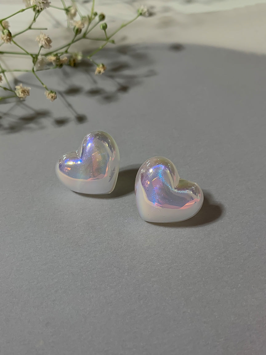 Pearl Heart Earstuds