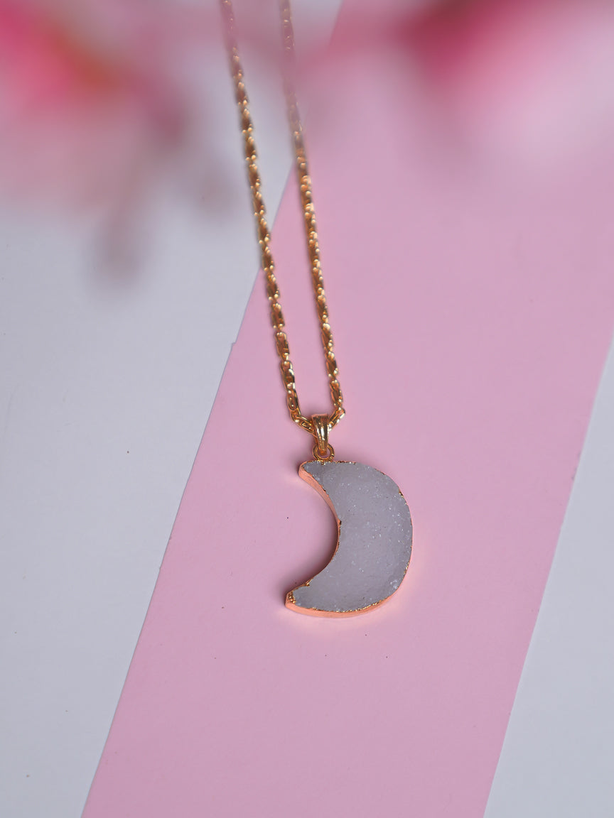 Moon Druzy Pendant