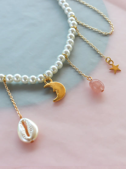 Moon Lover Pearl Necklace