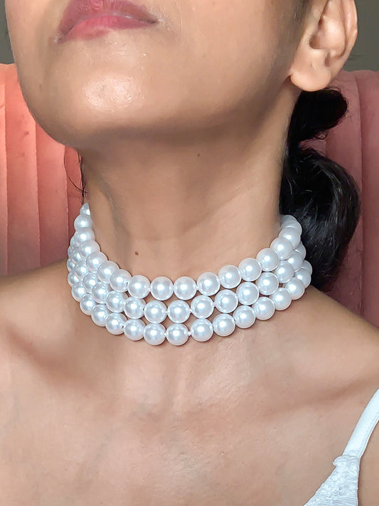 Pearl Choker Necklace | Pearl Necklace | Pearl Layered Necklace | Choker Necklace | Fashion Necklace | Barbie Pearl Choker 