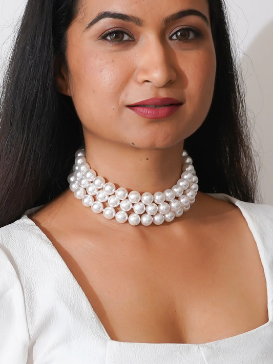 Pearl Choker Necklace | Pearl Necklace | Pearl Layered Necklace | Choker Necklace | Fashion Necklace | Barbie Pearl Choker 