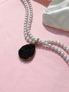 Pearl Necklace | Druzy Jewellery | Handmade Necklace | Crystal Fashion Jewellery