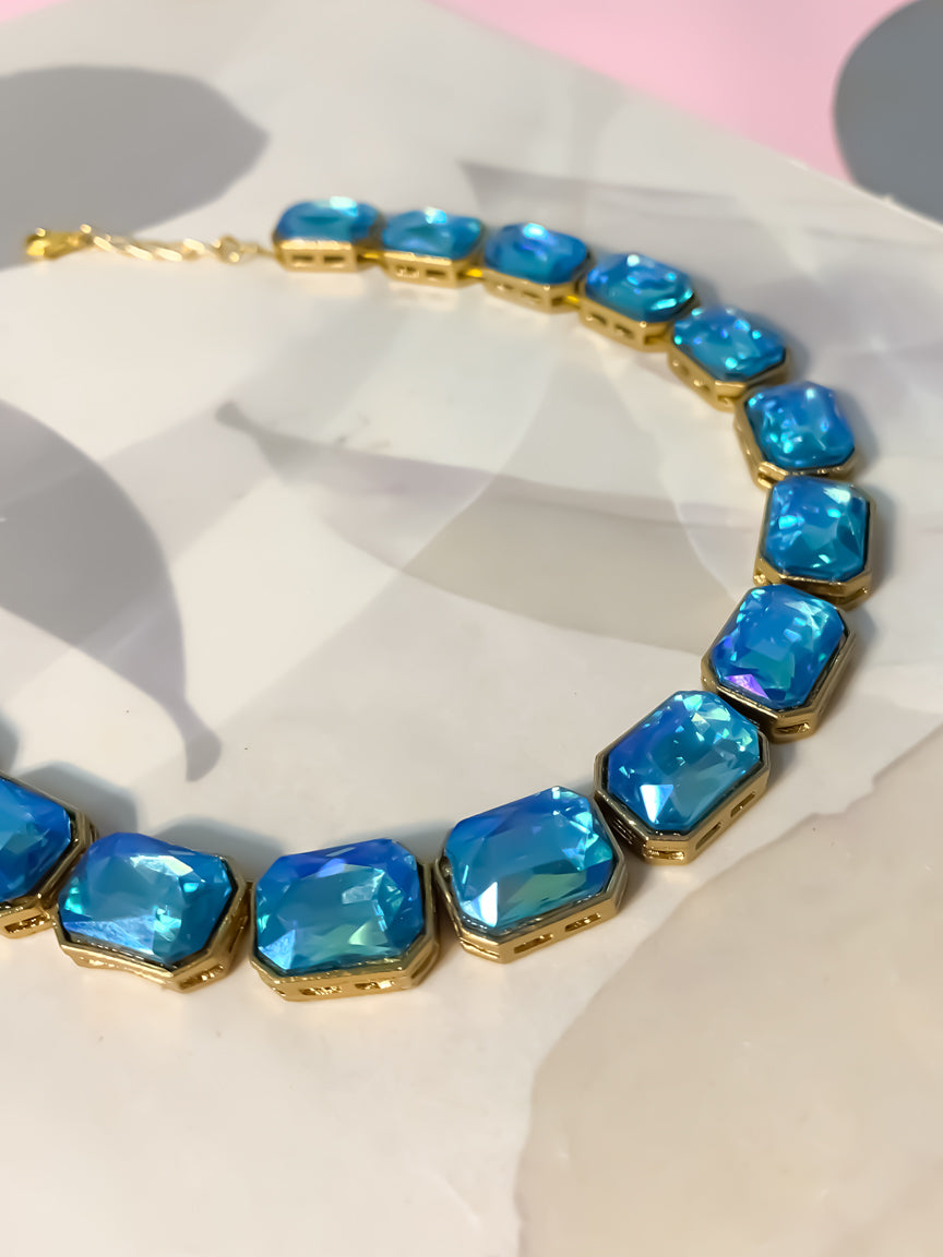 Crystal Necklace | Blue Necklace | Fashion Necklace 