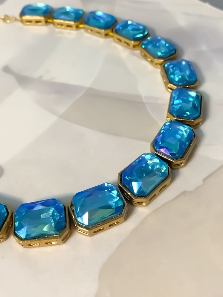 Crystal Necklace | Blue Necklace | Fashion Necklace 