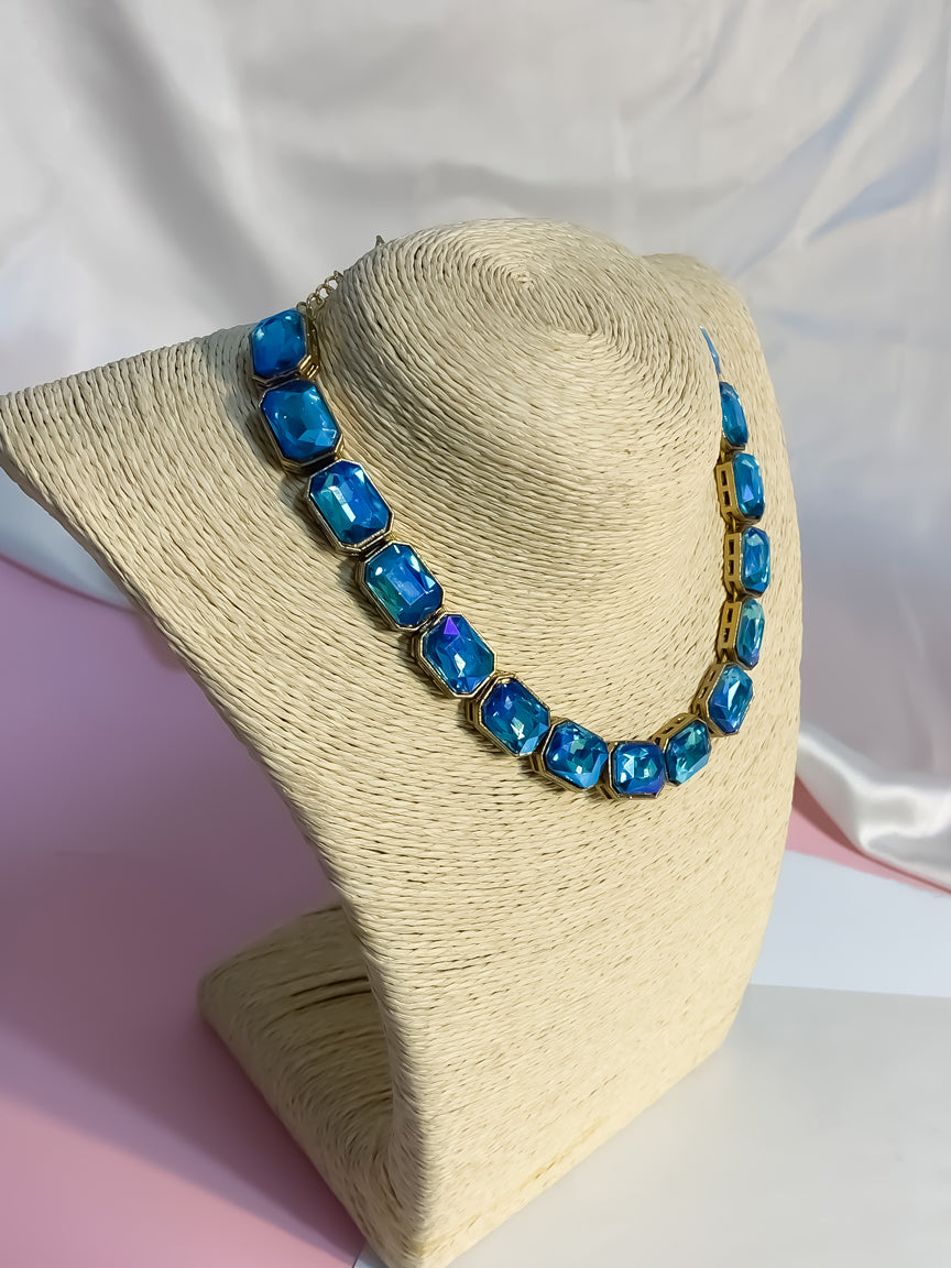 Crystal Necklace | Blue Necklace | Fashion Necklace 