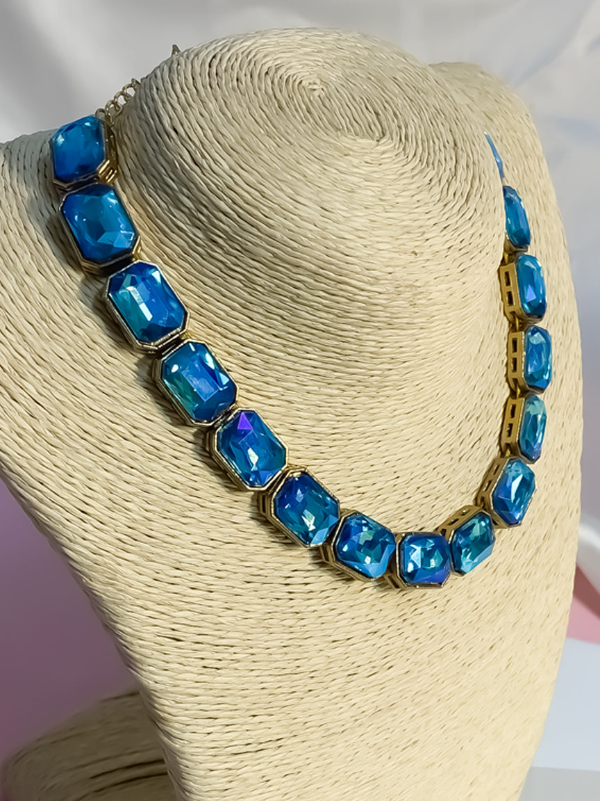 Crystal Necklace | Blue Necklace | Fashion Necklace 