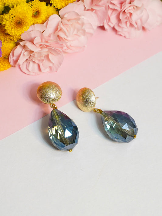 Crystal Earrings Gold Earstuds