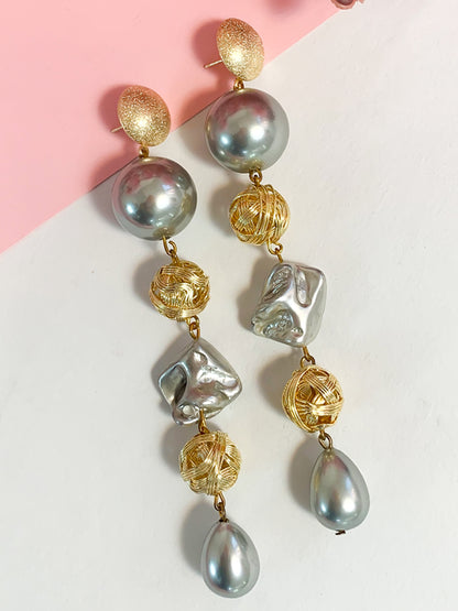 Baroque Pearl Long Earrings