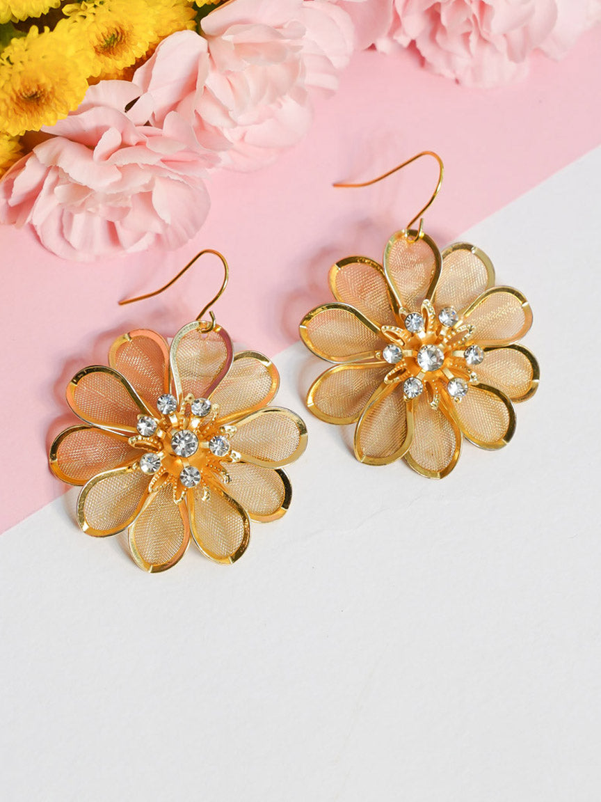 Flower Earrings Gold