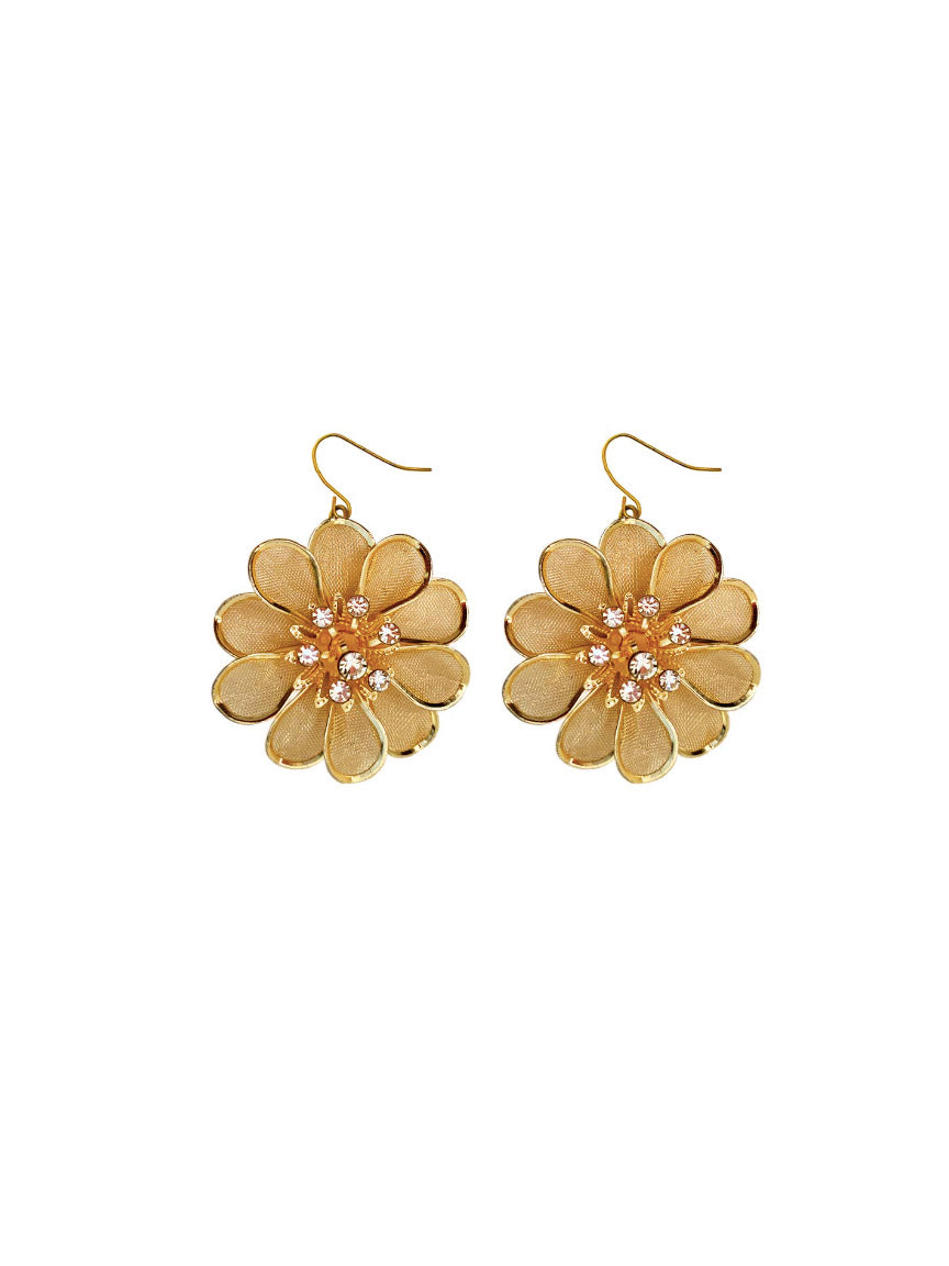 Flower Earrings Gold