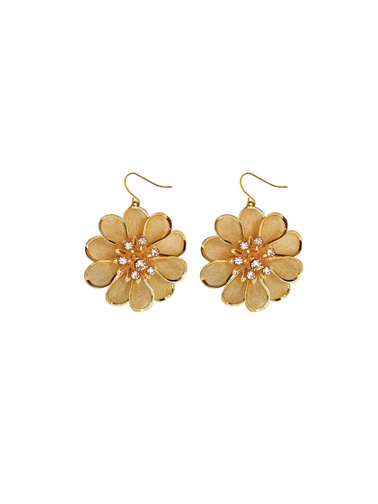 Flower Earrings Gold