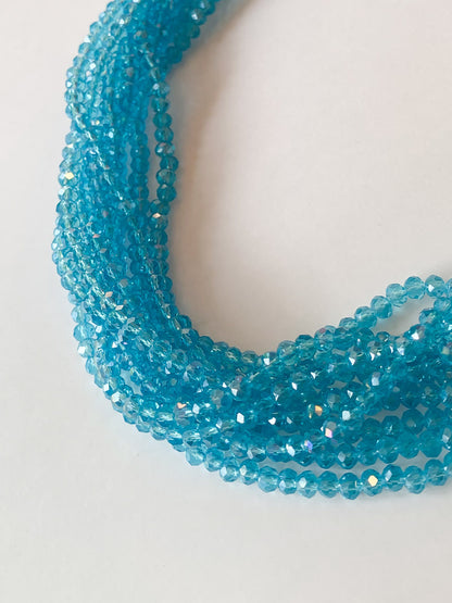 Blue Beads Statement Necklace