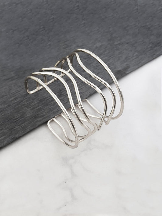 Silver Wave Cuff