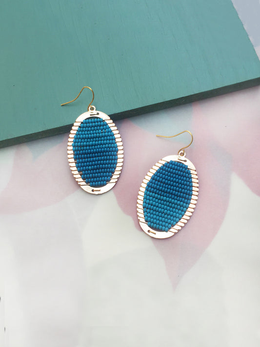 Beaded Earrings Blue