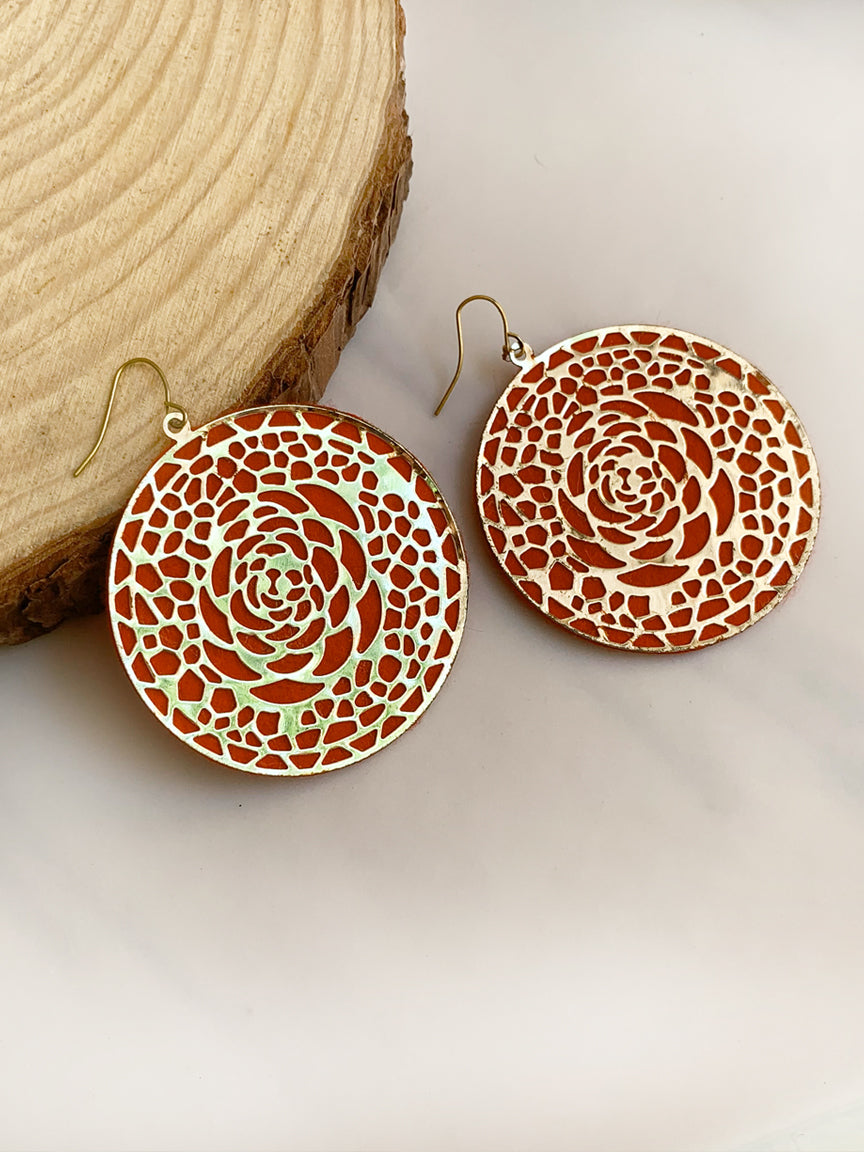 Red Rose Velvet Earrings