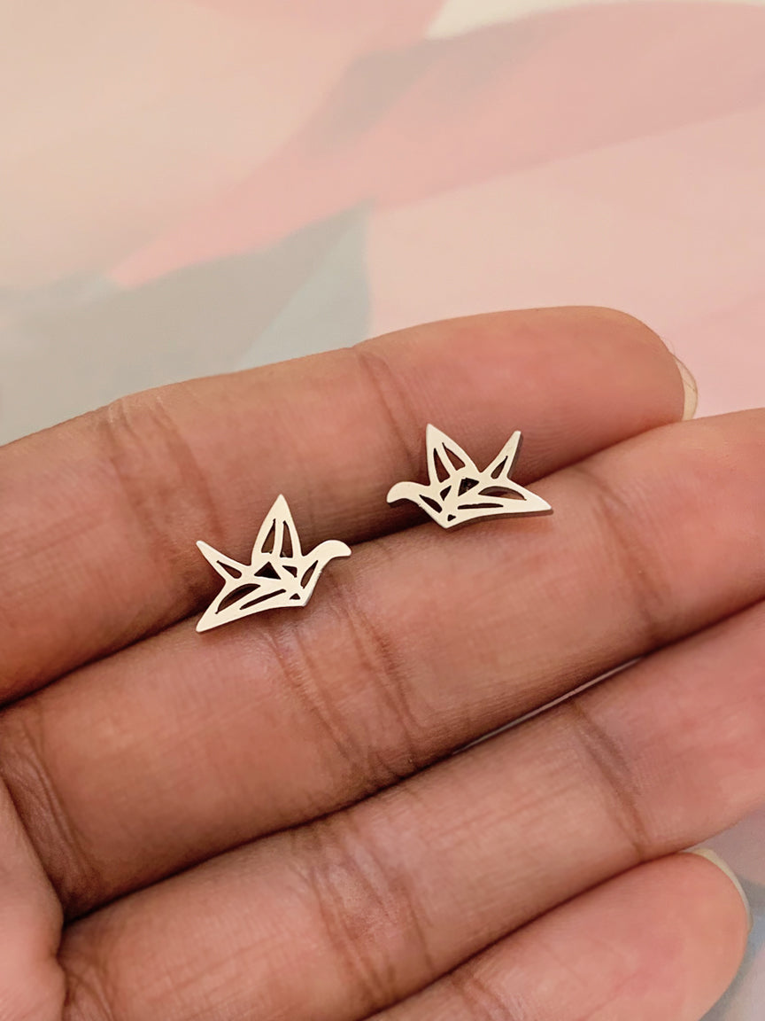 Origami Bird Earstuds