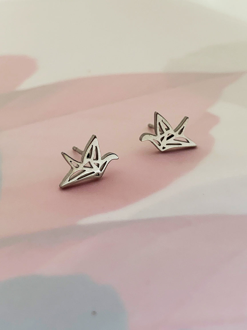 Origami Bird Earstuds