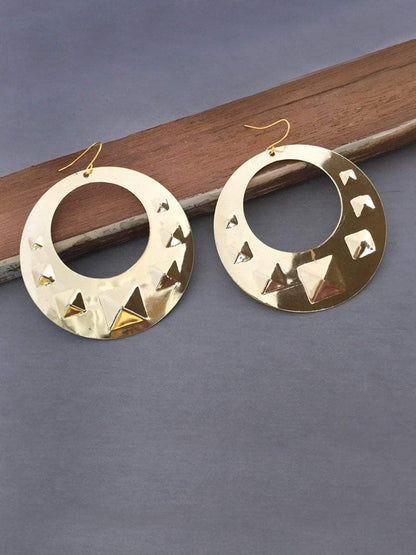 Gold Textured Hoops