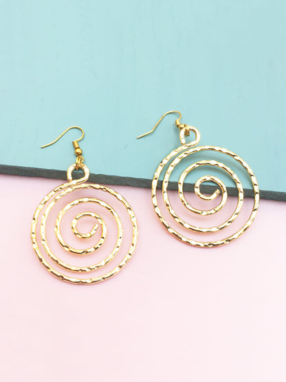 Gold Spiral Earrings