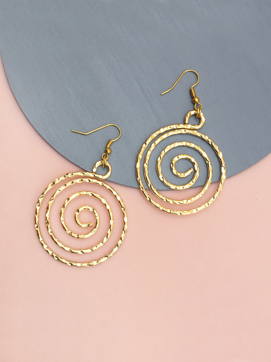 Gold Spiral Earrings