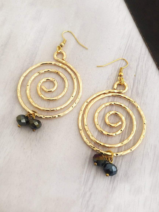 Gold Spiral Earrings