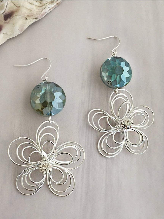 Silver Flower Earrings