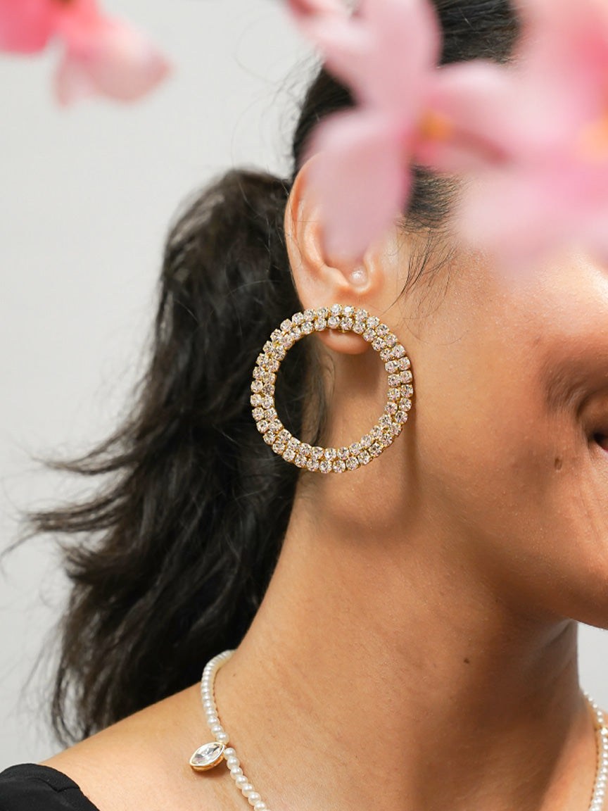 Round Crystal Earrings