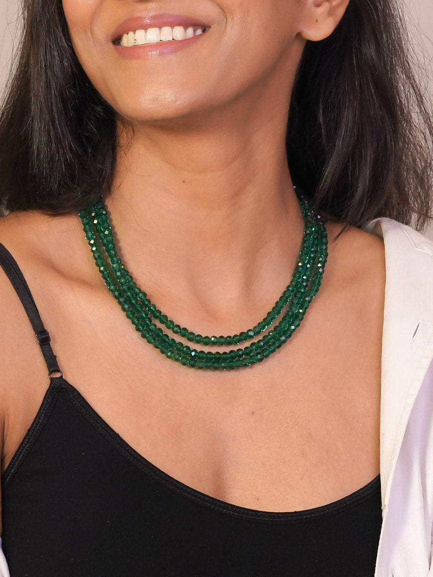 Emerald Green Layered Necklace