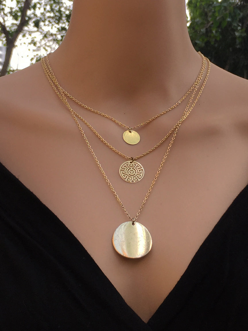 Layered Coin Necklace