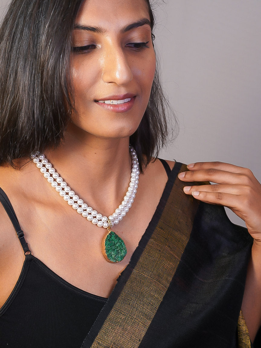 pearl layered necklace